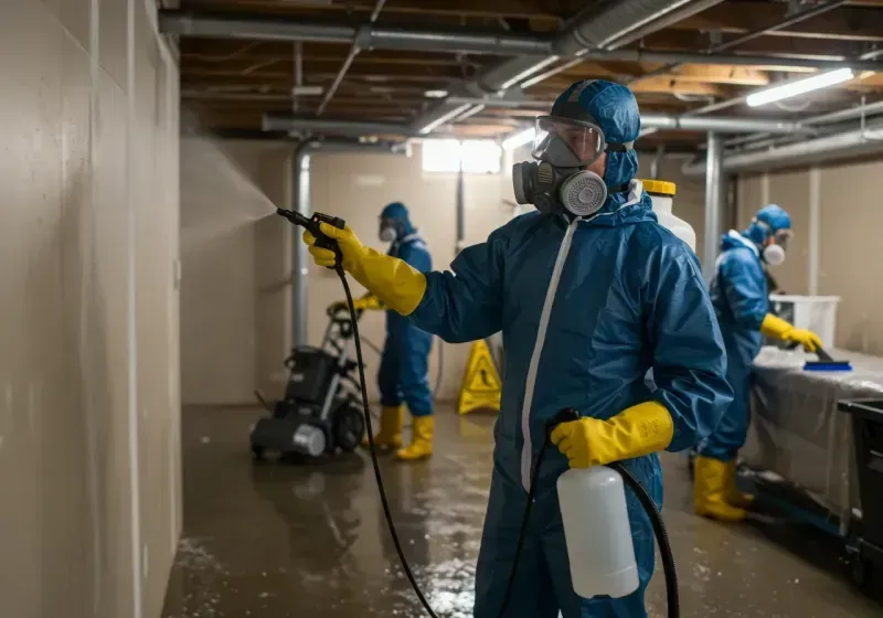 Basement Sanitization and Antimicrobial Treatment process in Monteagle, TN